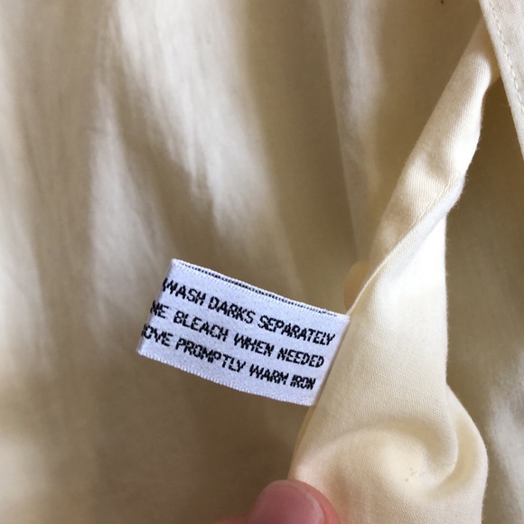 Vintage Pierre Cardin butter stick yellow button up short sleeve shirt - Picture 12 of 14